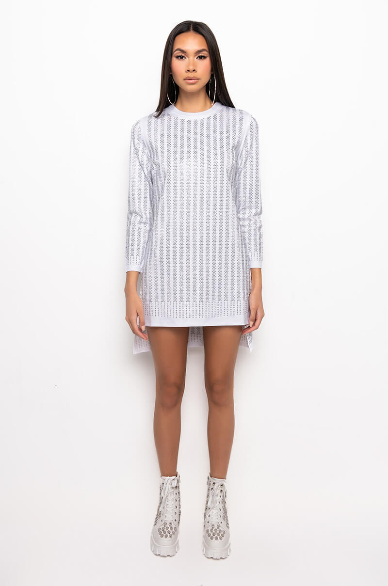 READY TO GO RHINESTONE MINI DRESS