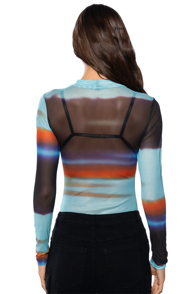 RESIST THE URGE MESH MOCKNECK BODYSUIT
