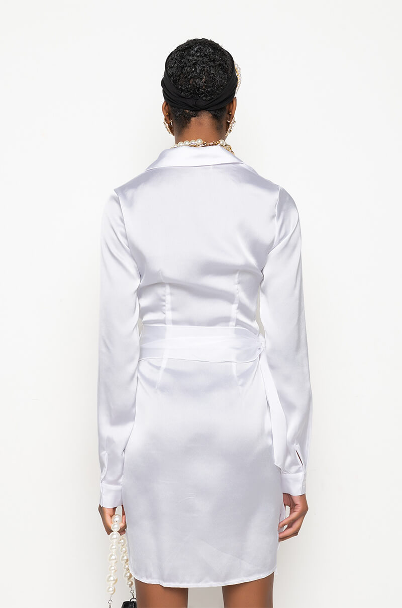 RIGHT MOVES WRAP MINI DRESS